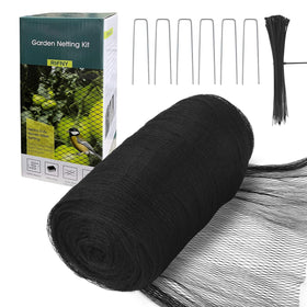 RIFNY Bird Netting roll protects garden beds from birds while staying discreet.