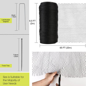 RIFNY Bird Netting 7.5x65 ft roll ready for large garden coverage