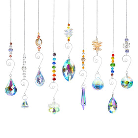 RIFNY crystal suncatcher with glass beads creating colorful rainbows in sunlight