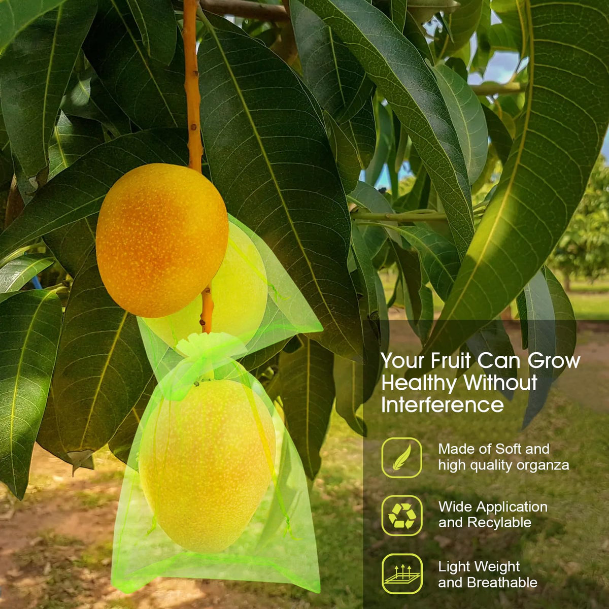RIFNY drawstring fruit bag close-up showing secure cinch and breathable mesh