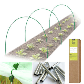 RIFNY garden hoops kit assembly shows adjustable frame for raised beds.