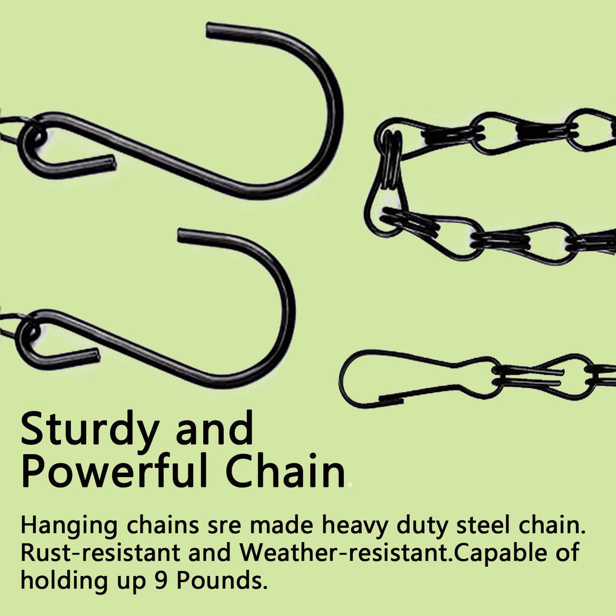 RIFNY multi-use chain suits plants, bird feeders, lanterns, and more.