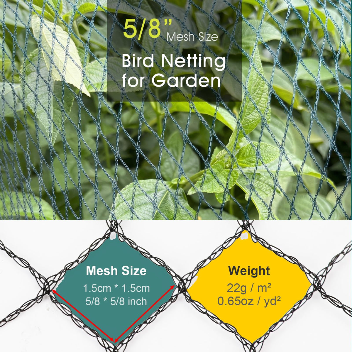 RIFNY netting around fruit trees protects harvest from birds and mammals.