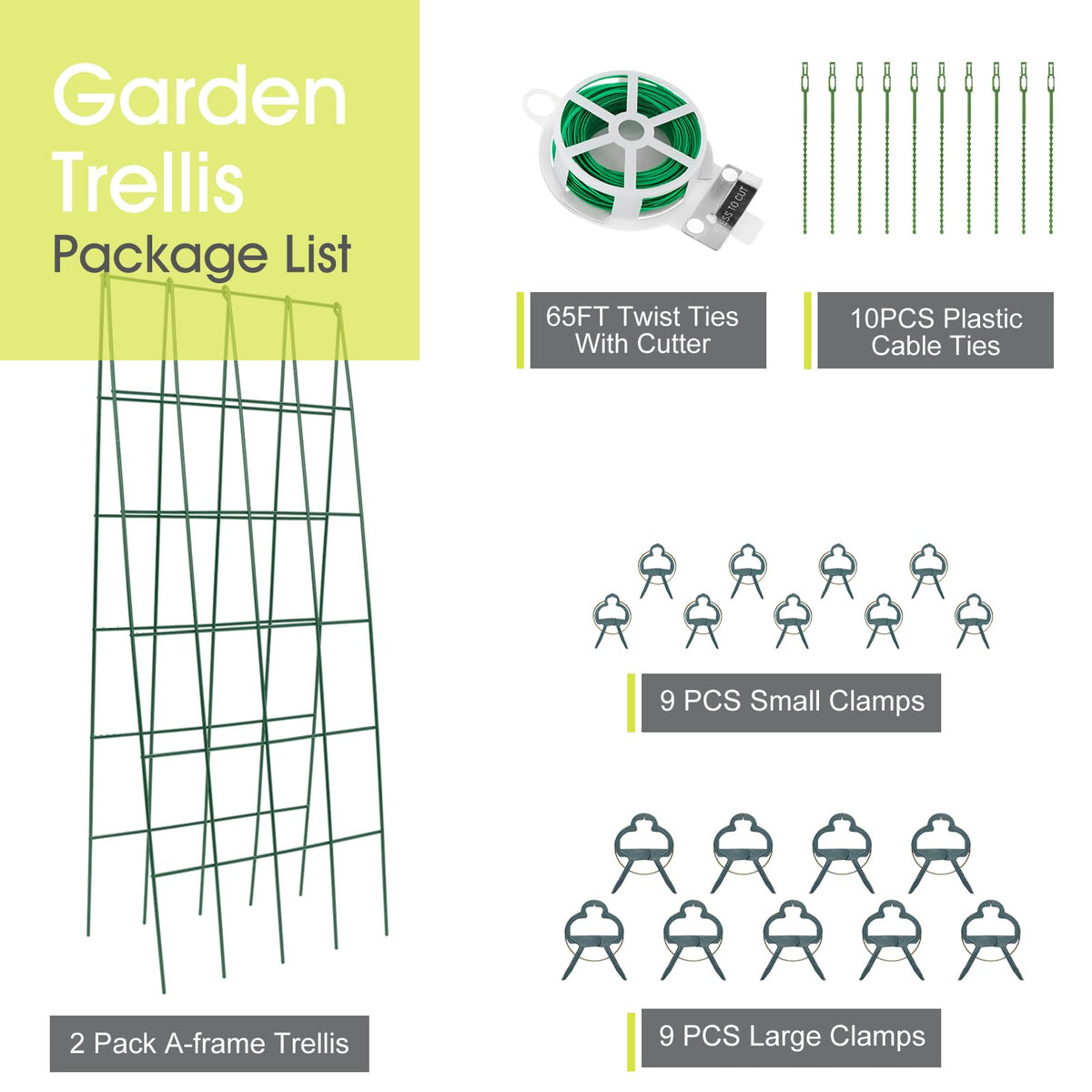 RIFNY plastic cable ties pack for secure garden fastening.