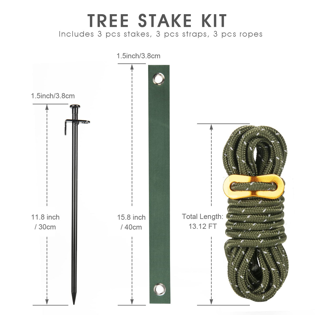 Versatile use of the RIFNY kit to secure tents or canopies outdoors