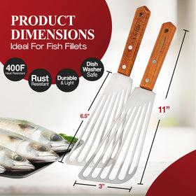 Rifsa spatula shows ergonomic wooden handle for secure grip