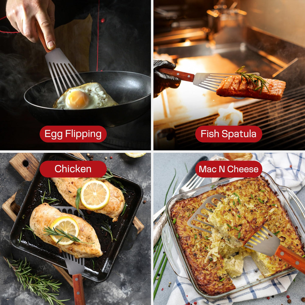 Rifsa spatula includes a built-in hanging hole for storage