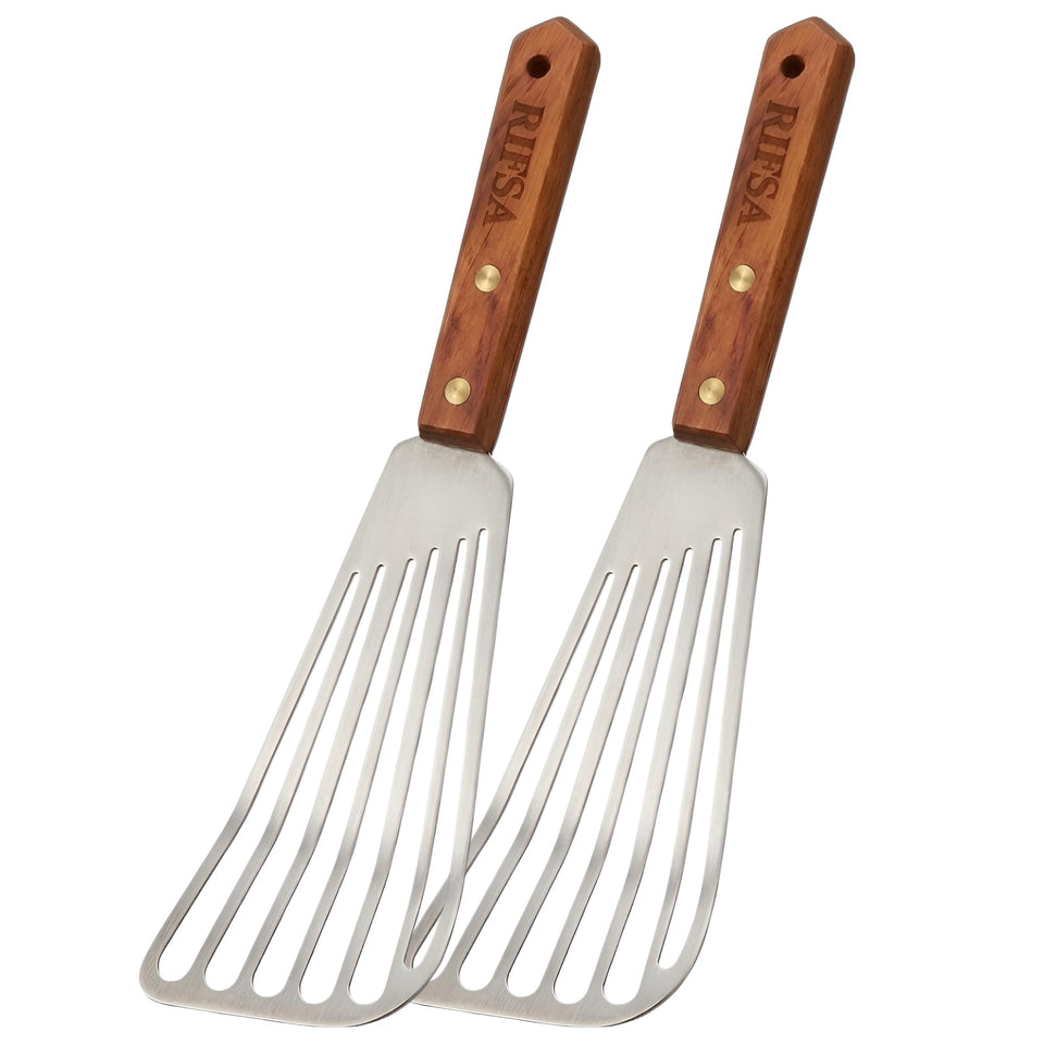 Rifsa fish spatula with stainless steel 11-inch slotted blade for delicate fish