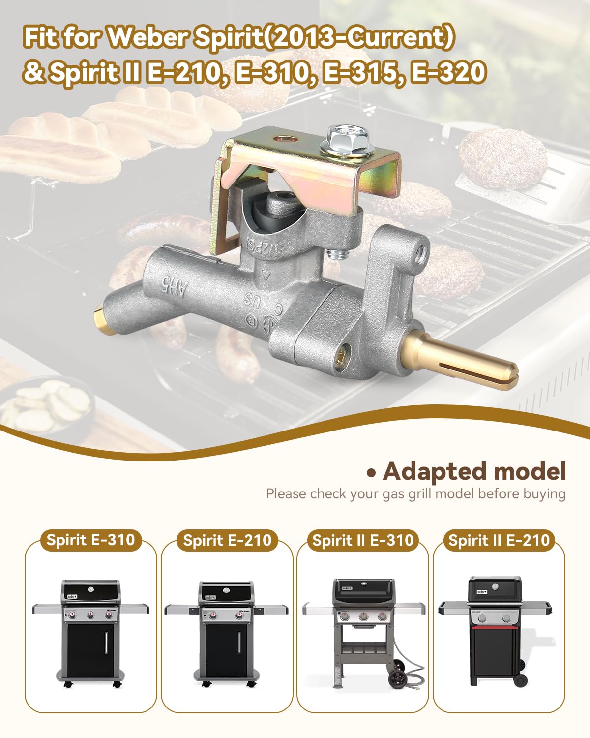 Rigshru burner valve closeup highlighting durable construction and precise gas regulation.