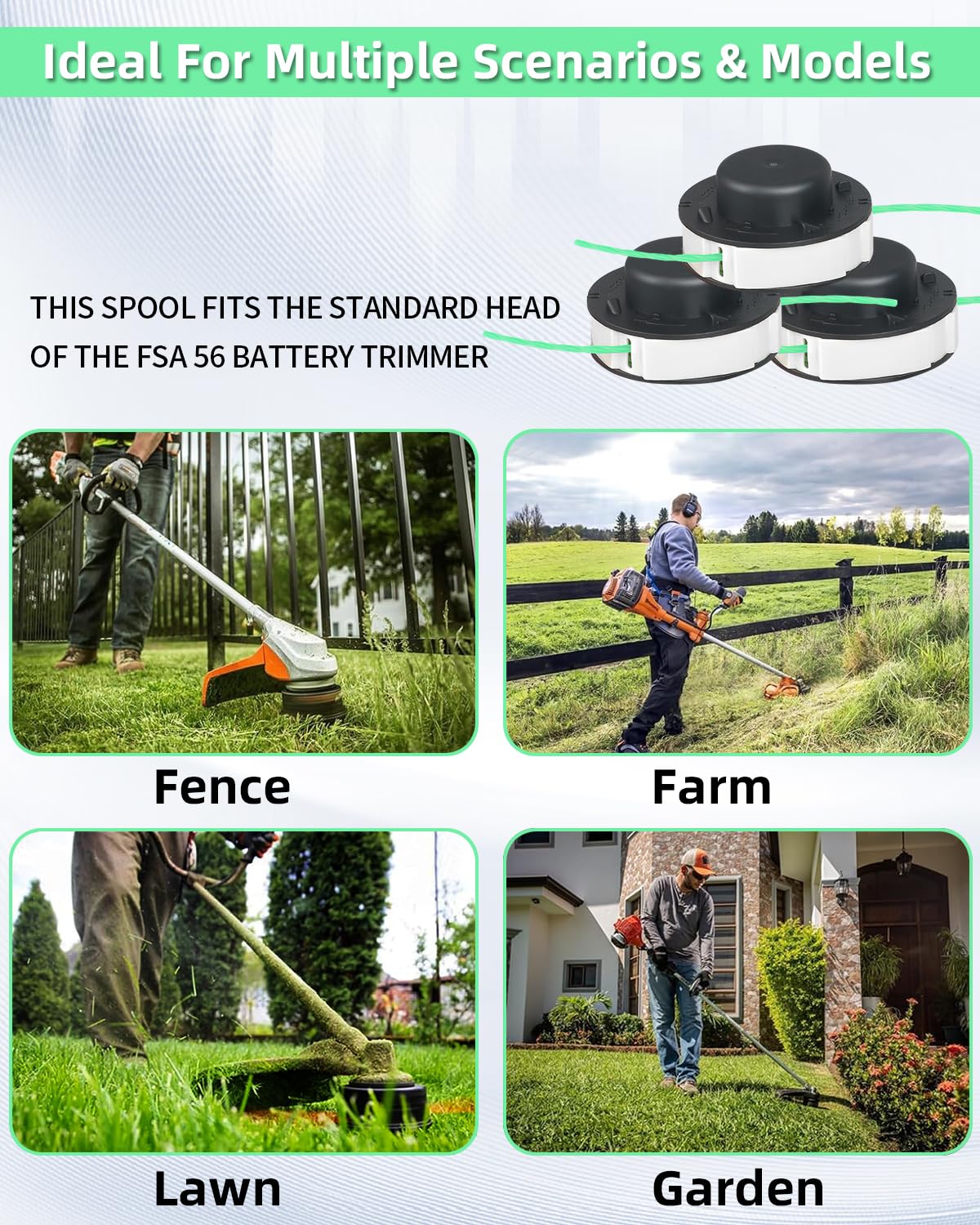 Rigshru trimmer head for Stihl FSA 56 with easy installation