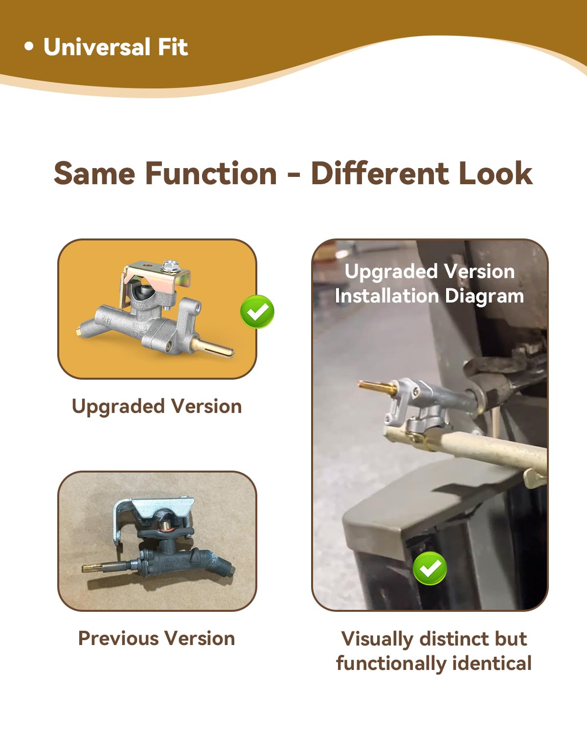 Rigshru Weber Spirit-compatible valve installation shows quick, simple fit.