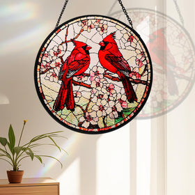 Riletese cardinal sun catcher packaging protects the gift and preserves vibrant glass