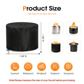 Rilime cover with drawstring adjustment for a snug round pit fit