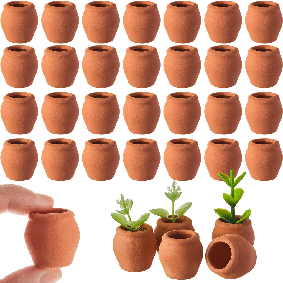 RimCereal 40-piece mini terracotta pots for desktop decor and DIY projects