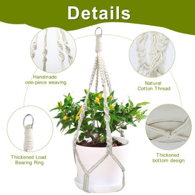 Rimoev macrame plant hanger handcrafted cotton offers soft tactile feel