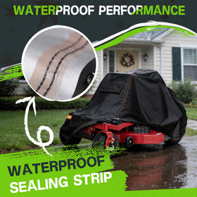 Rimwig Garden Mower Cover shows double-stitched seams for durable moisture resistance.