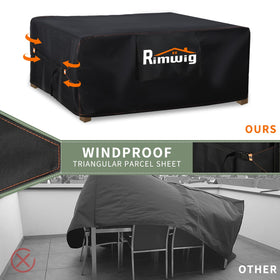 Rimwig outdoor-furniture-cover-heavy-duty-fabric resists wear and UV exposure.