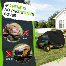 Rimwig Outdoors riding mower cover features air vents for moisture control.