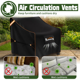 Vent with reflective tape on Rimwig cover improves drying and nighttime visibility.