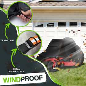 Rimwig Zero Turn Mower Cover reinforced Oxford fabric provides tear resistance.