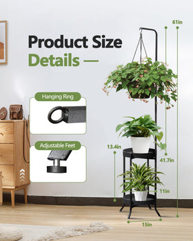 RINBOU 61-inch metal stand provides space-saving vertical display for indoor spaces