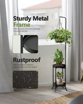 RINBOU easy-assembly plant stand with included tools and clear instructions