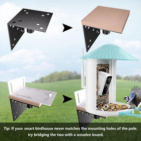 RINLAIN bird feeder pole heavy-duty steel construction delivers durable outdoor use.