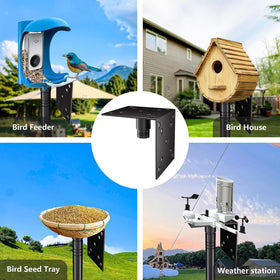 RINLAIN bird feeder pole squirrel-baffle helps deter intruders while keeping feeders accessible.