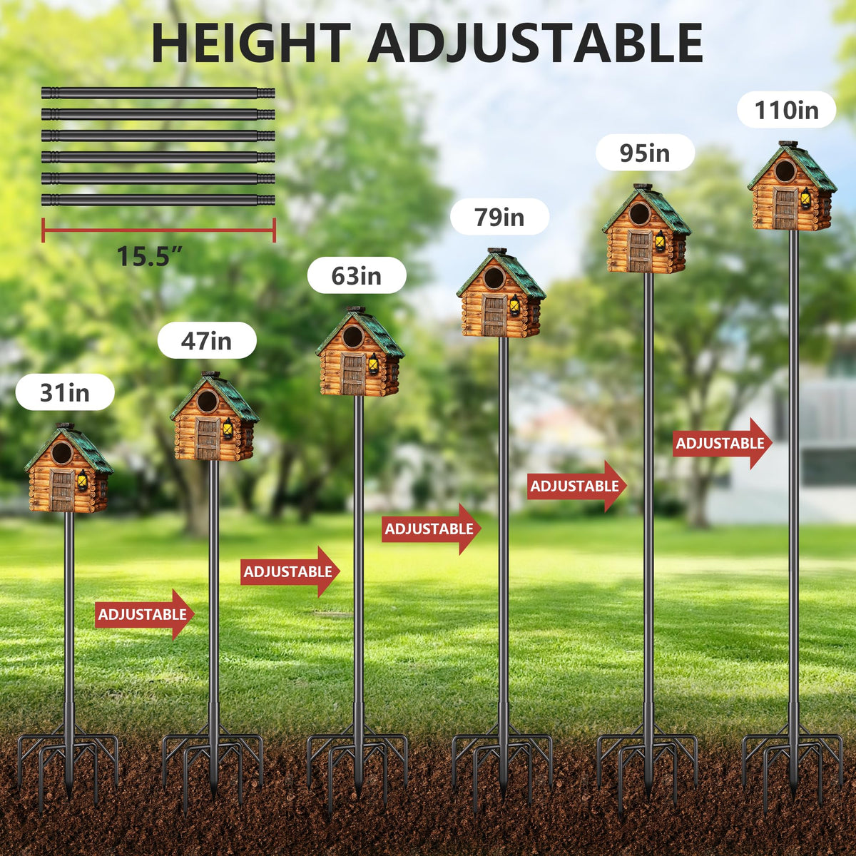 RINLAIN garden setup supports enjoyable bird watching with an elevated feeder display.