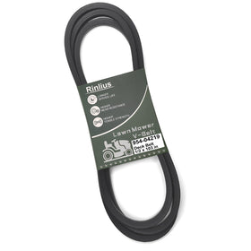 Rinlius deck belt 954-04219 laid flat, 103-inch length for deck compatibility.