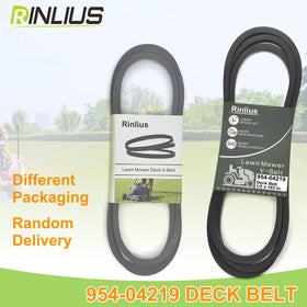 Rinlius deck belt features durable material and construction for long-lasting use.