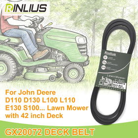 Rinlius deck belt 104-inch length provides precise deck engagement.