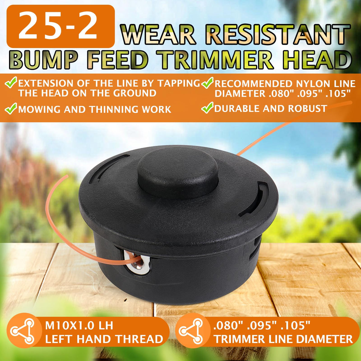 Rinlius replacement head compatible with Autocut 25-2 for reliable line feeding