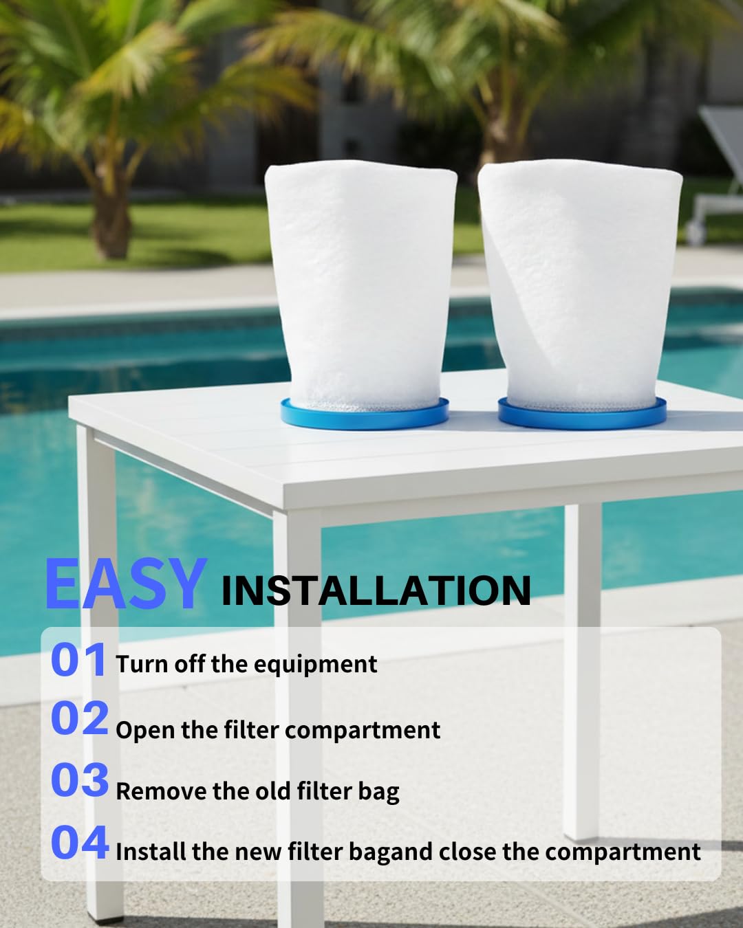 RINMEE X-treme filter bag shows rubber sealing ring for no-leak performance.