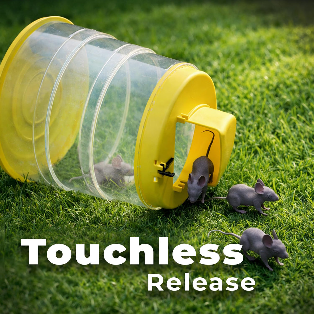 RinneTraps Flip N Slide no-touch release keeps hands clean.