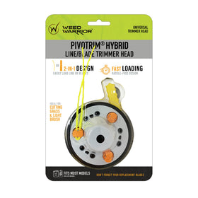 Rino-Tuff Pivotrim head assembly showing hybrid cutting options for versatile trimming.