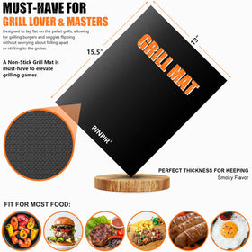 RINPIR 31pcs meat thermometer, helps monitor doneness accurately.