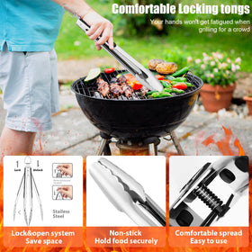 RINPIR locking tongs ensure secure grip and easy one-hand operation.