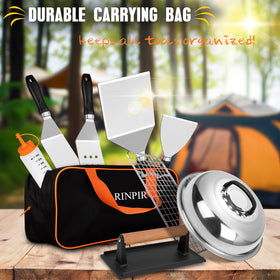 RINPIR portable storage bag keeps tools organized for outdoor grilling