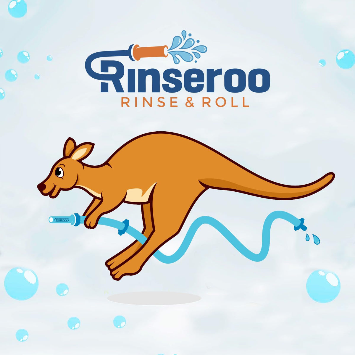 Rinseroo helps keep dogs cleaner between full baths with focused rinsing.