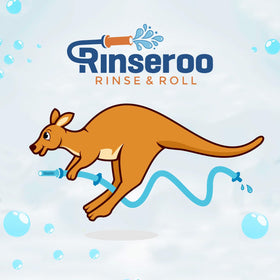 Rinseroo helps keep dogs cleaner between full baths with focused rinsing.