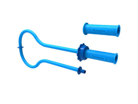 Rinseroo slip-on dog shower hose enables fast rinsing without a full bath.