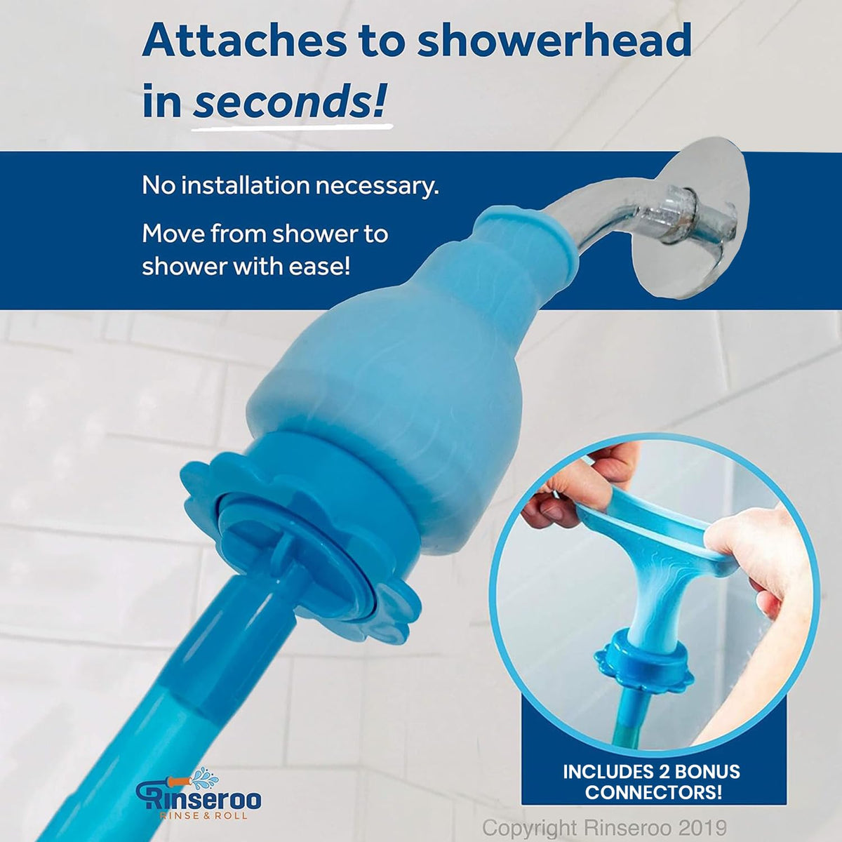 Rinseroo tool attaches without tools, saving time during routine pet care.