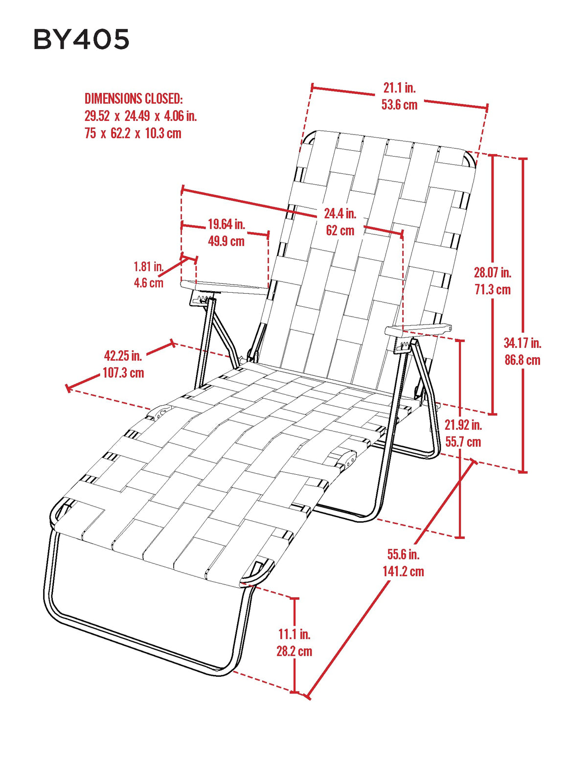 RIO BEACH Camp & GO 11.25-inch seat height keeps you above sand