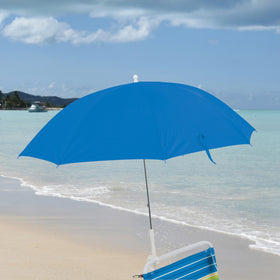 Rio Brands Wave Beach umbrella adjustable position for versatile sun coverage