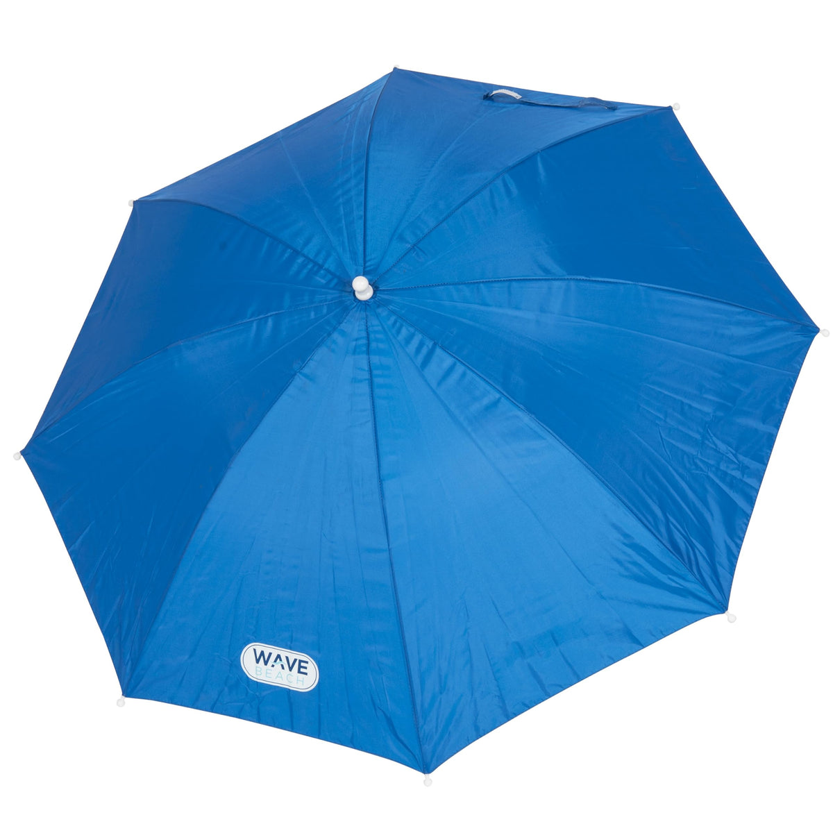 Rio Brands Wave Beach umbrella clamps on to chair arm for quick setup