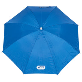 Rio Brands Wave Beach umbrella clamp-on attached to a chair for extra shade