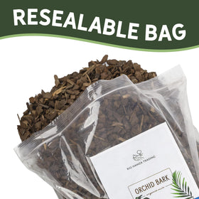 Rio Hamza Trading orchid bark 8-quart bag ready for repotting projects.