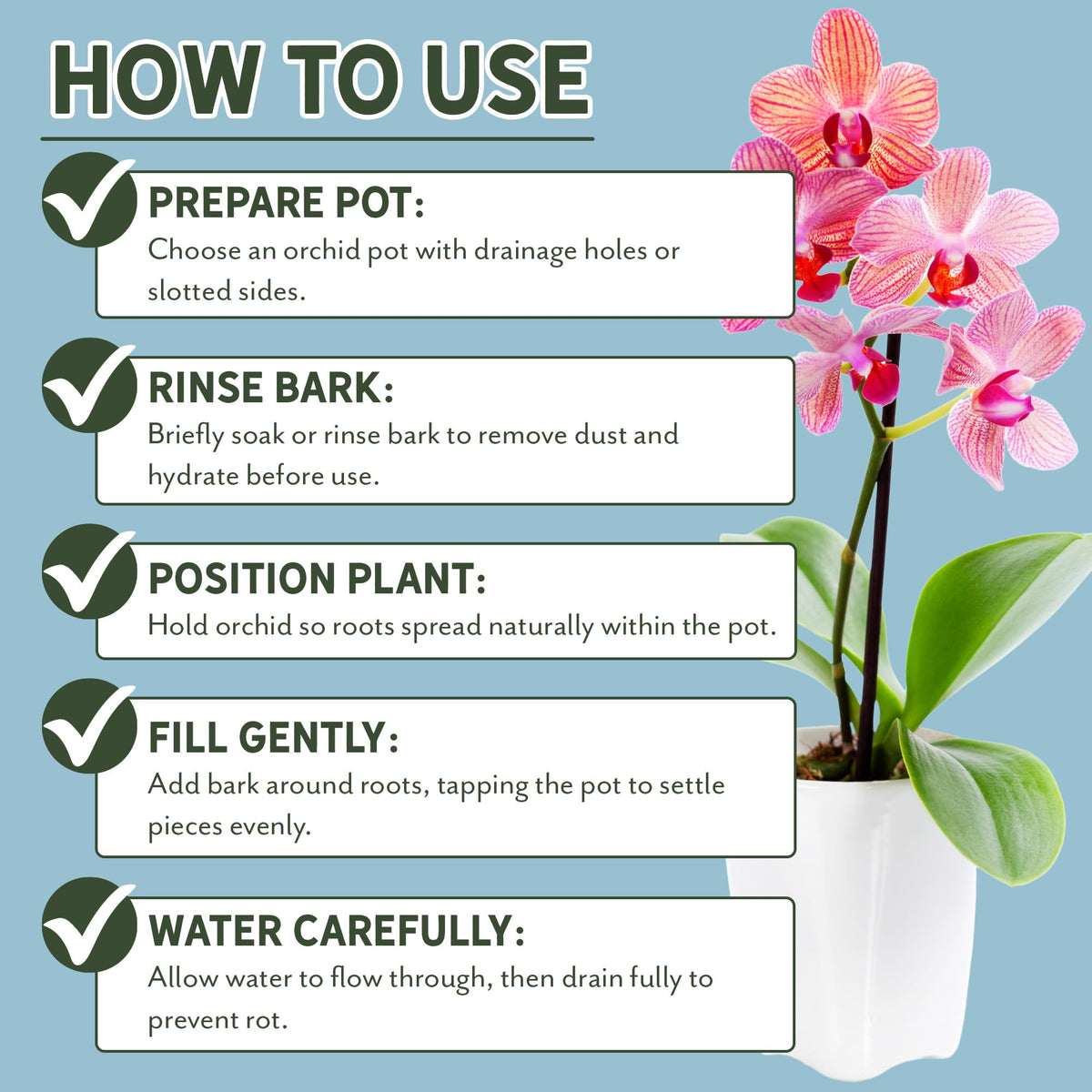 Rio Hamza Trading orchid bark eco-sourced material supports sustainability.