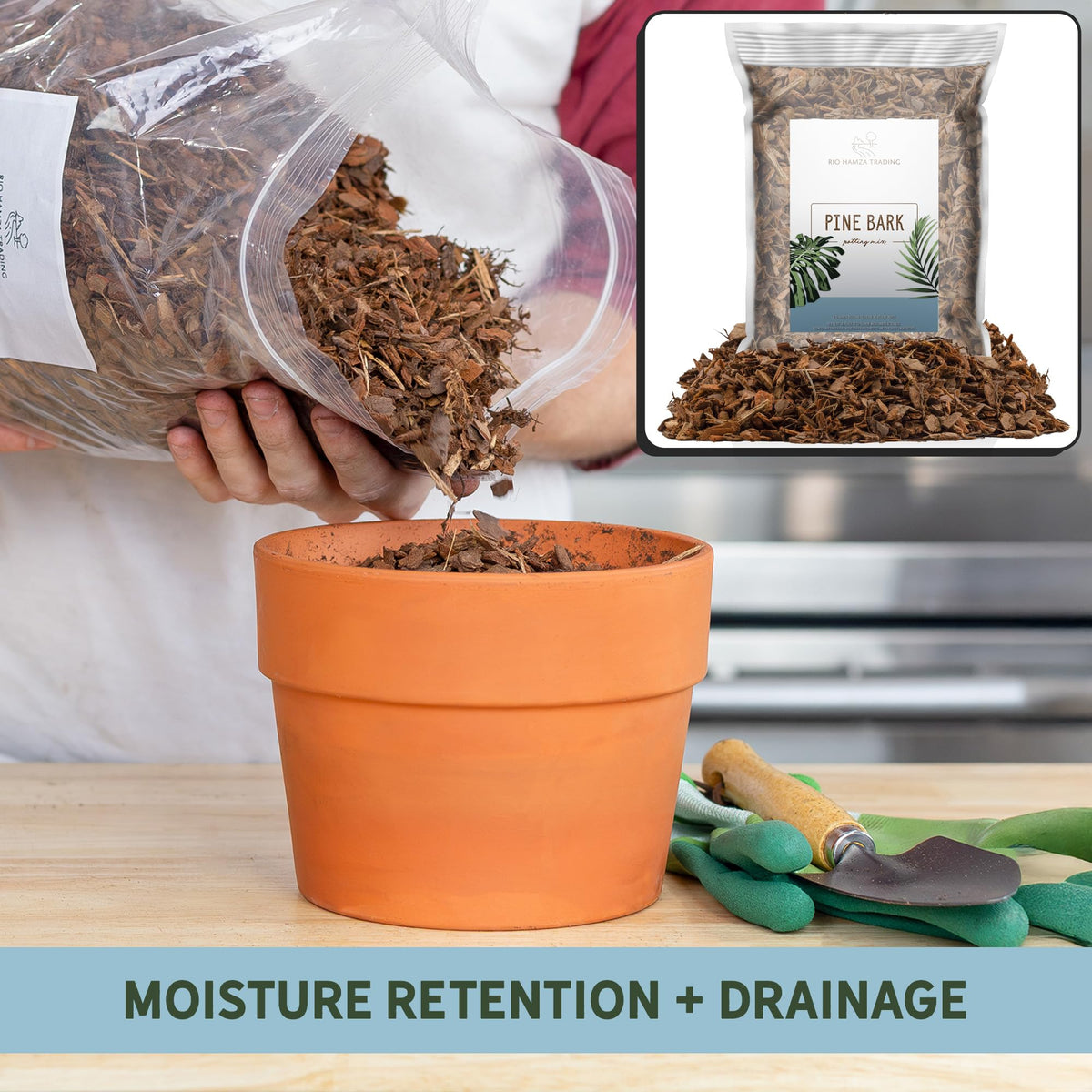 Rio Hamza Trading soil amendment for houseplants.